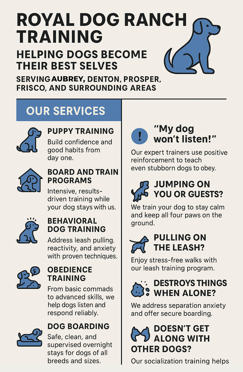 Royal Dog Training Infographic